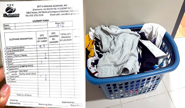 洗衣服單子, Laundry Form , UV 洗衣單填寫方式, 一週洗幾次, 怎麼洗