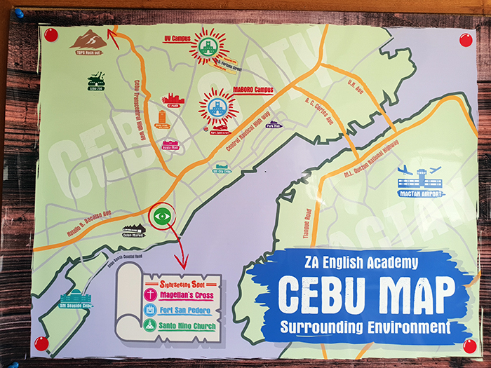 CeBU MAP - ZA學校UV校區 - UV語言學校位置