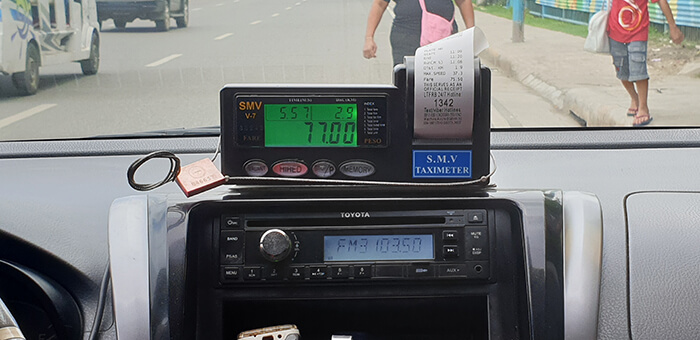 宿務計程車跳錶, By meter, 菲律賓計程車, 黃色, 白色