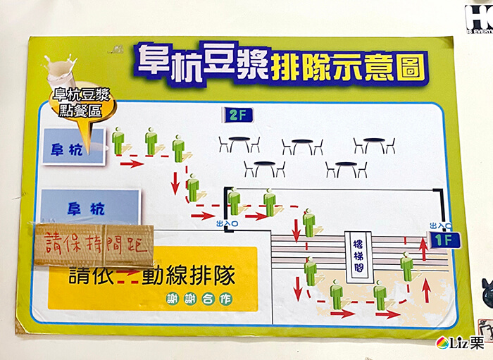 阜杭豆漿排隊示意圖 阜杭豆漿排隊示意圖