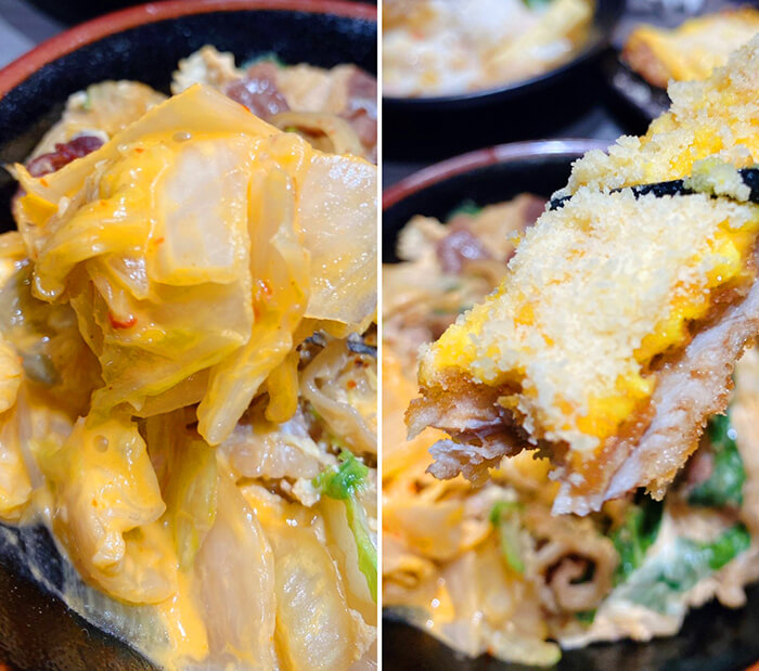 泡菜,丼飯,豬排