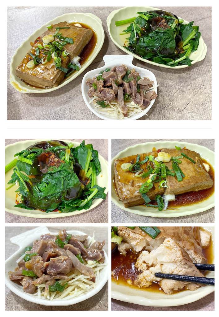 小菜,魯豆腐,燙青菜 小菜,魯豆腐,燙青菜