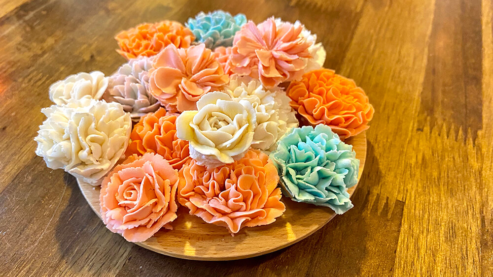 花瓣甜點,花朵蛋糕