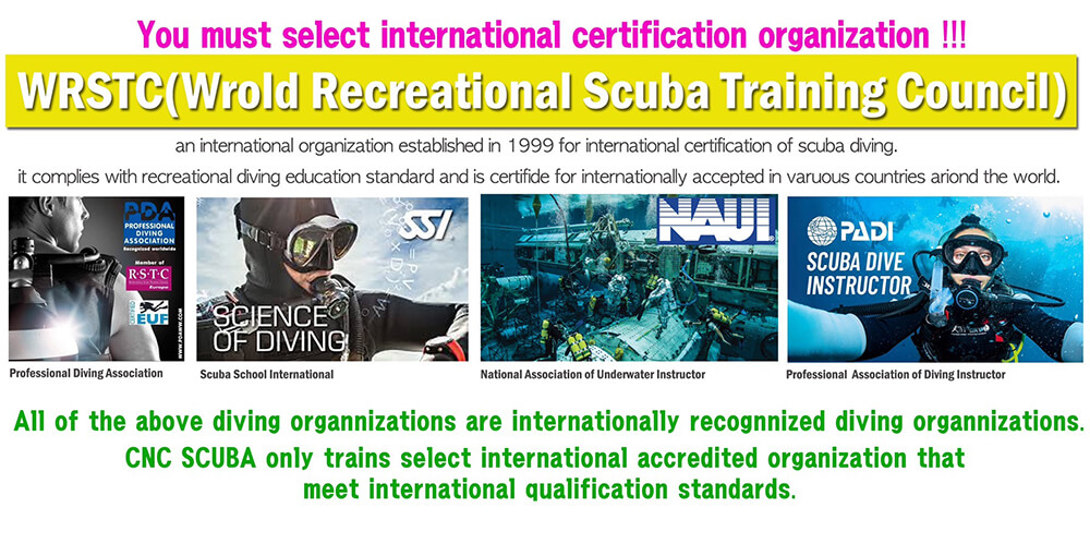 國際潛水證照種類