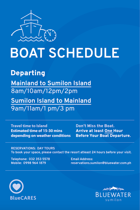 蘇米龍島,船隻接駁時間資訊